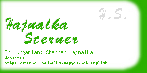 hajnalka sterner business card